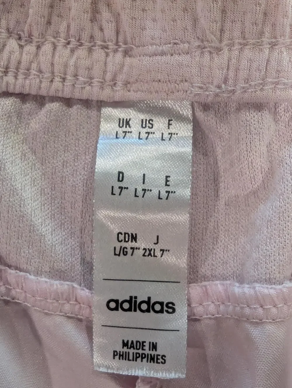 Adidas Shorts Mens L Pink AEROREADY Running 7 Inseam Zip Pockets Athletic Gym